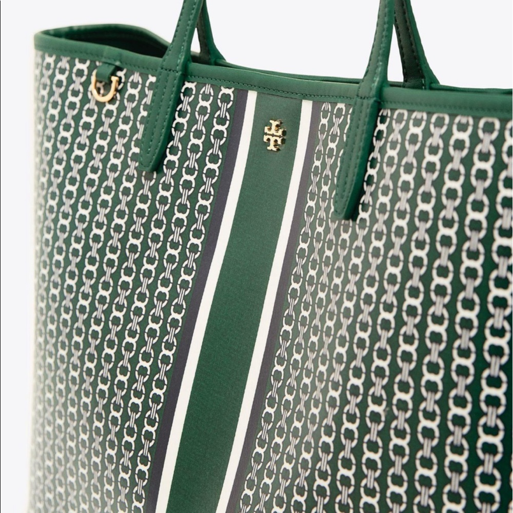 Tory Burch NWT Green link tote bag